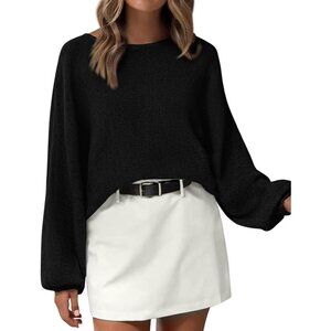 Oversized Sweaters for Women Cozy Fall Fashion Boat Neck Batwing Sleeve Knit Pul